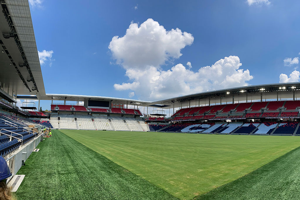 St. Louis CITY soccer stadium interior